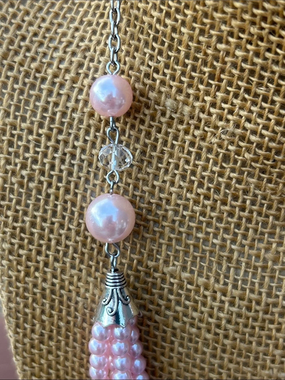 Paparazzi ONE WOMAN SHOW Pink Pearl Multi-Strand Necklace - Picture 3 of 8